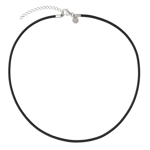 Кожаный шнурок на шею черный Majorica Cordones De Cuero