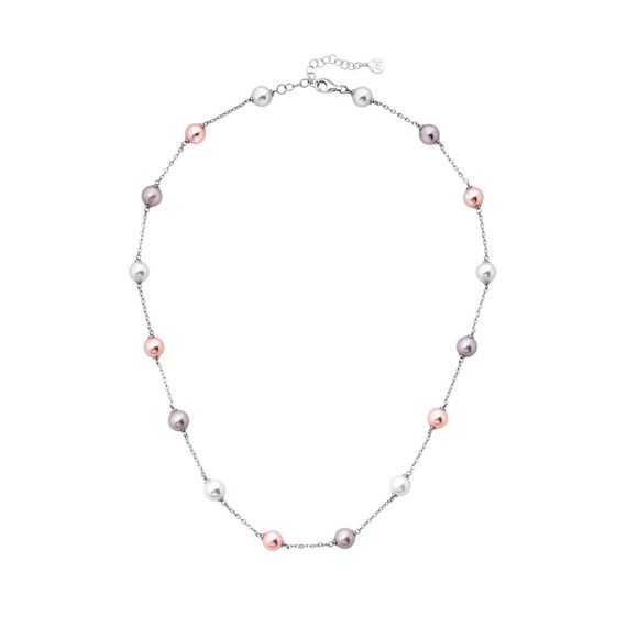 Серебряное колье с органическим жемчугом Majorica Ilusion