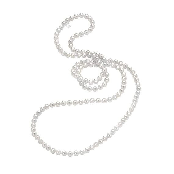Колье из круглого жемчуга белое Majorica Classic