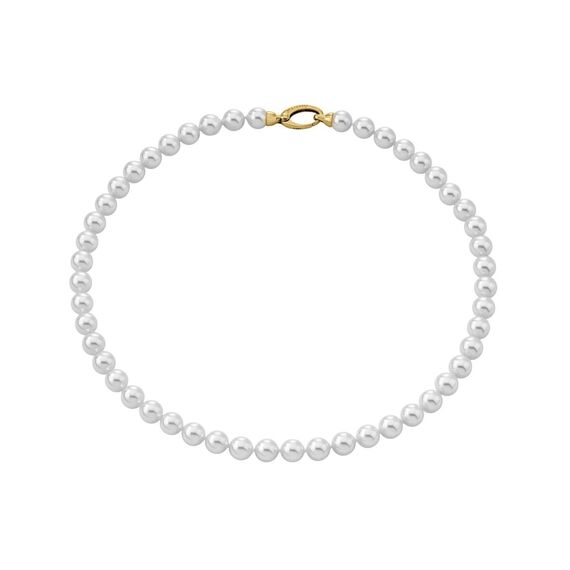 Золотое колье из органического жемчуга Majorica Classic