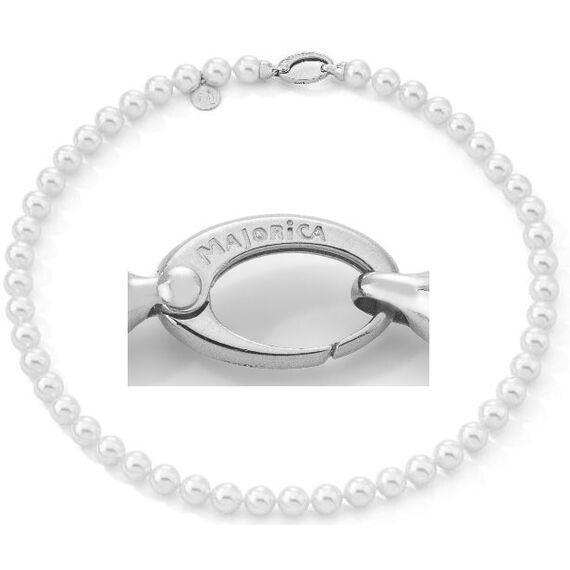 Серебряное колье из органического жемчуга Majorica Classic, изображение 3