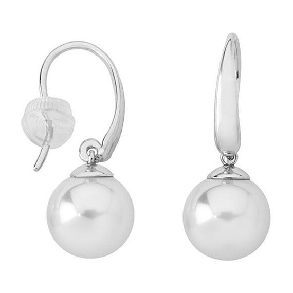 Серебряные серьги с органическим жемчугом  Majorica Classic