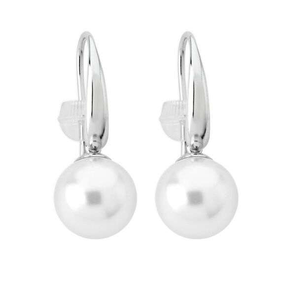 Серебряные серьги с органическим жемчугом  Majorica Classic, изображение 2