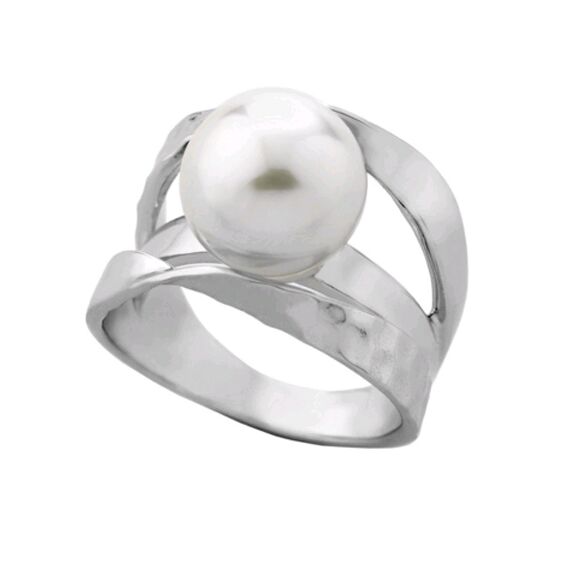 Серебряное кольцо женское с органическим жемчугом Majorica Classic Planet, Размер (мм): 16,85