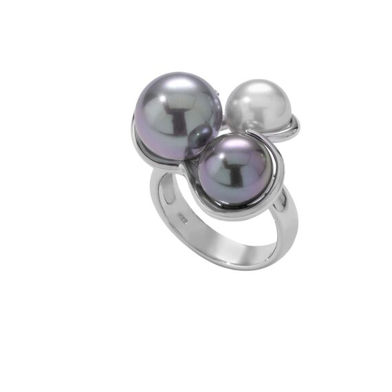 Серебряное кольцо с органическим жемчугом  Majorica Estela, Размер (мм): 16,85
