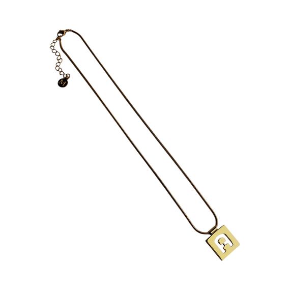 Золотое колье женское с подвеской Majorica Alphabet