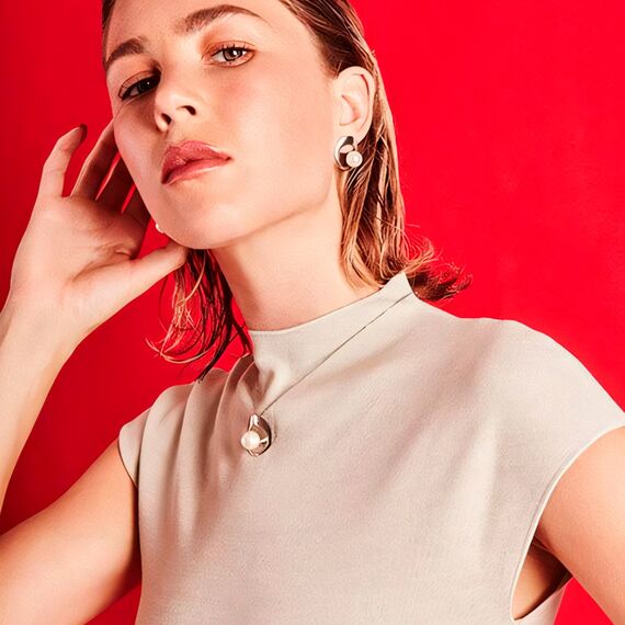 Серебряная подвеска с жемчугом Majorica Petra, изображение 2