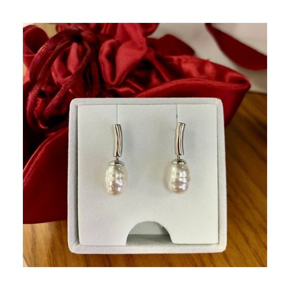 Серебряные серьги женские с жемчугом Majorica Baroque, изображение 3