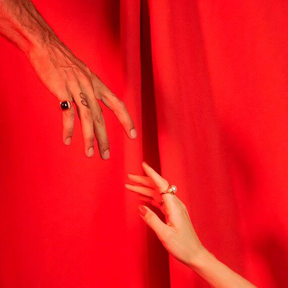 Золотое кольцо женское с жемчугом Majorica Zale, изображение 3