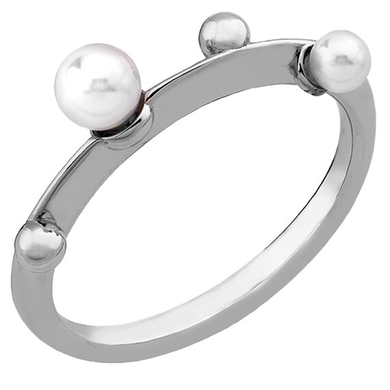 Серебряное кольцо женское с жемчугом Majorica Momentum