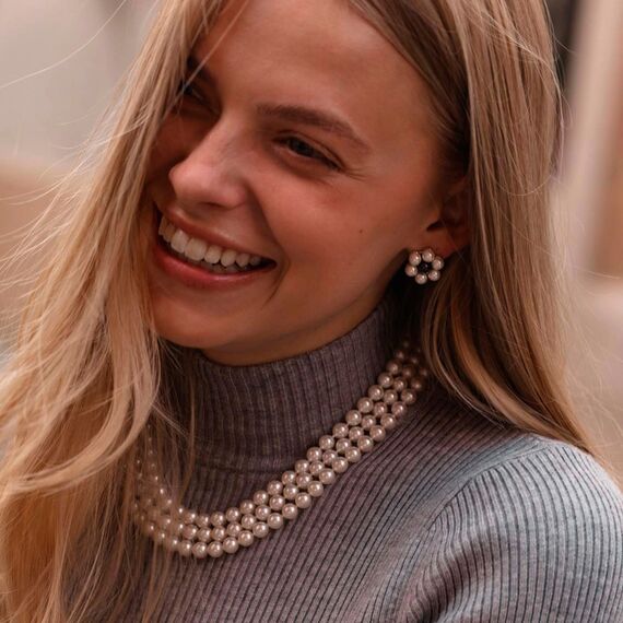 Серебряное ожерелье с жемчугом Majorica Essentials, изображение 4