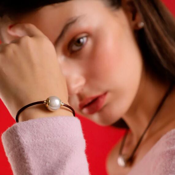 Золотая подвеска с жемчугом Majorica Zindis, изображение 2