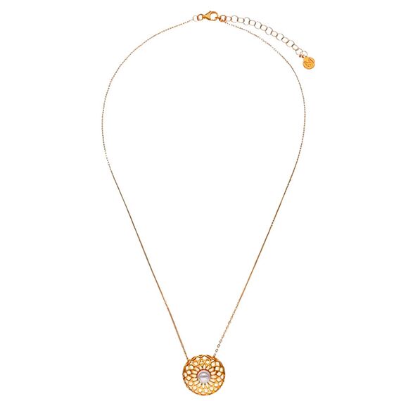 Золотой кулон женский с жемчугом Majorica Etna