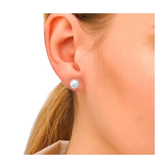 Серебряные серьги женские с жемчугом Majorica Lyra, изображение 2