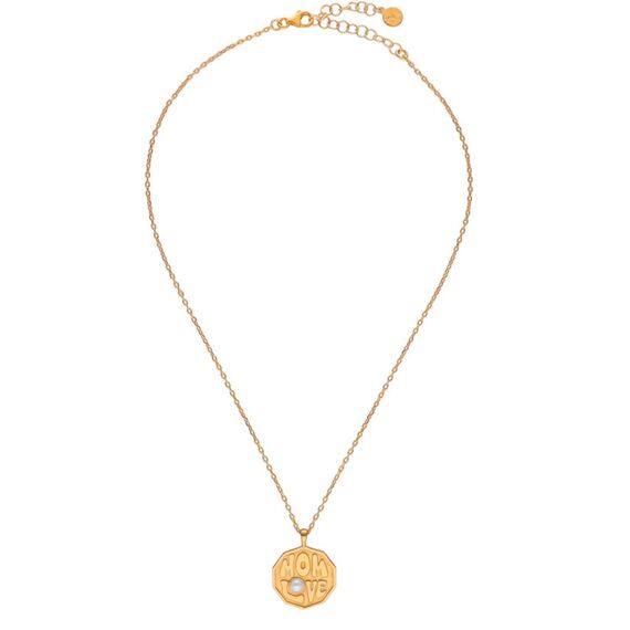 Золотая подвеска с жемчугом Majorica Mom love, изображение 2