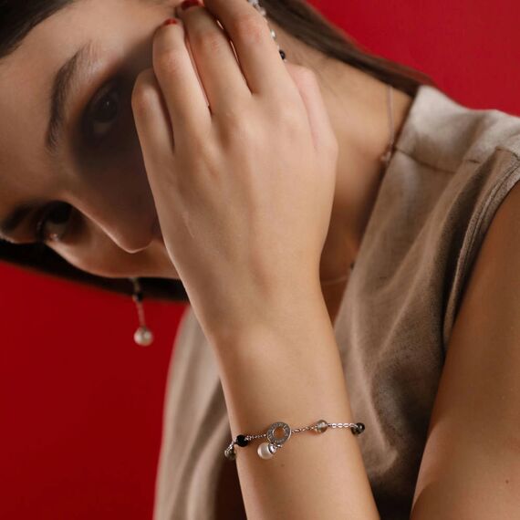 Серебряный браслет с жемчугом и муранским стеклом Majorica Murano, изображение 2