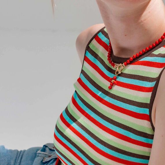 Золотая подвеска с жемчугом Majorica Cruces, изображение 3