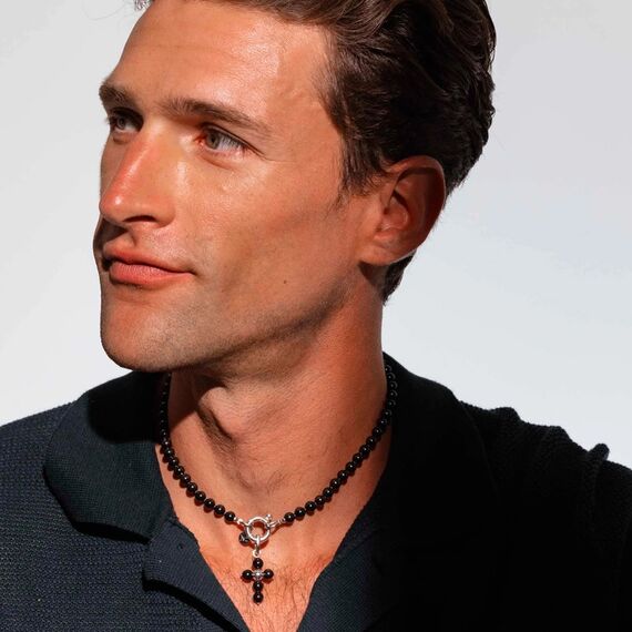 Серебряная подвеска с жемчугом Majorica Cruces, изображение 2