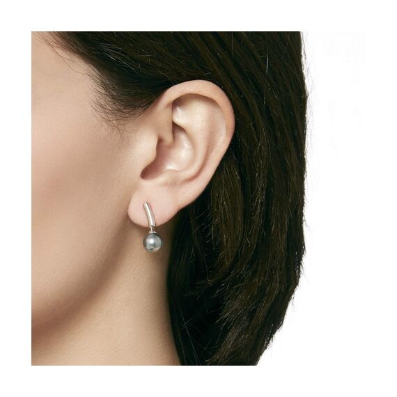Серебряные серьги женские с жемчугом Majorica Espiga, изображение 2