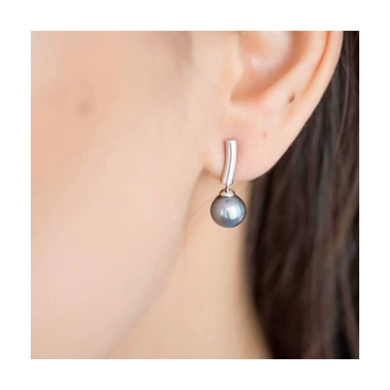 Серебряные серьги женские с жемчугом Majorica Espiga, изображение 3