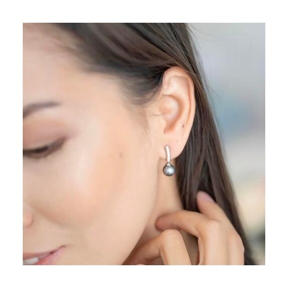 Серебряные серьги женские с жемчугом Majorica Espiga, изображение 4