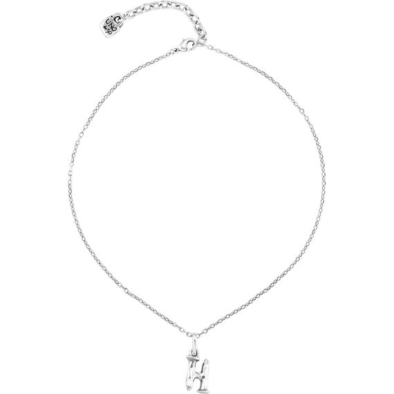 Серебряная подвеска на цепочку Буква H малая UNOde50, изображение 2