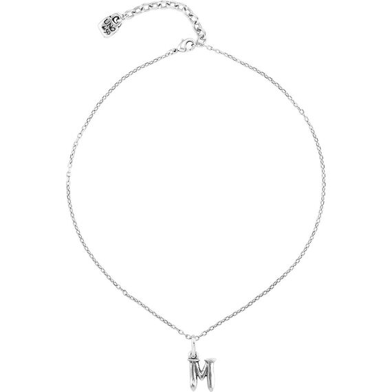 Серебряная подвеска на цепочку Буква M малая UNOde50, изображение 2