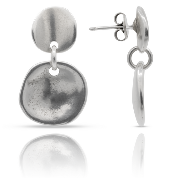 Серебряные серьги висячие Чешуйки UNOde50 Scales, изображение 4