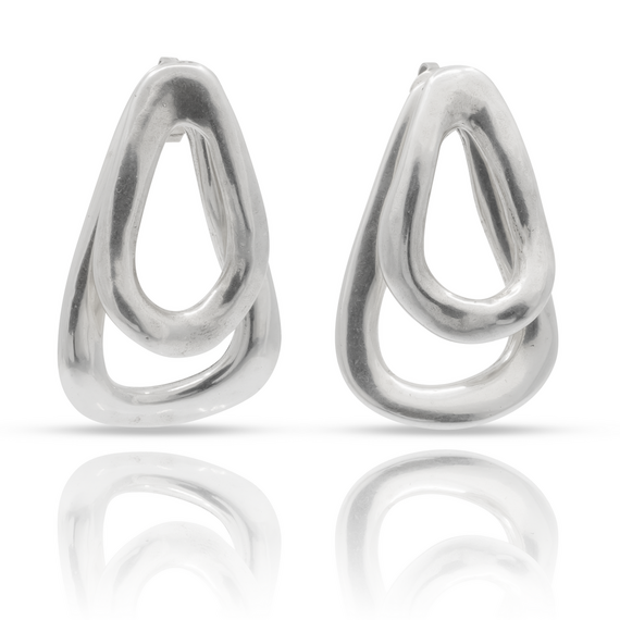 Серебряные серьги женские Скрепленный UNOde50 Connected, изображение 3