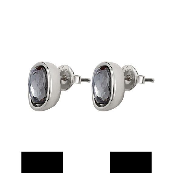 Серебряные серьги женские с кристаллами Сваровски UNOde50 Mademoiselle, изображение 2