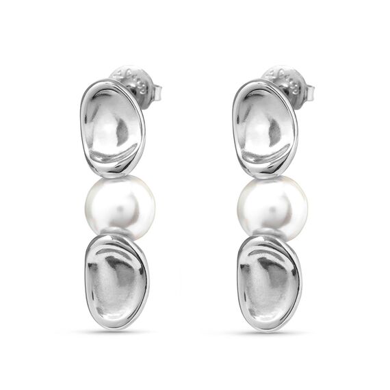 Серебряные серьги женские с жемчугом UNOde50 LEGEND