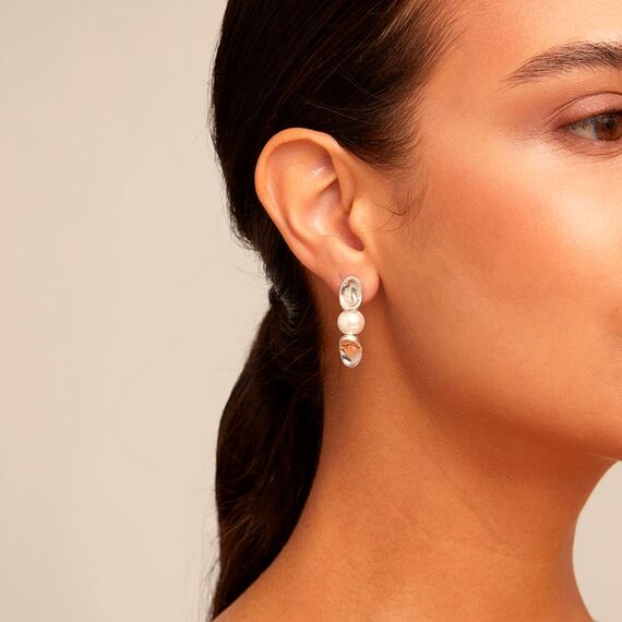 Серебряные серьги женские с жемчугом UNOde50 LEGEND, изображение 4