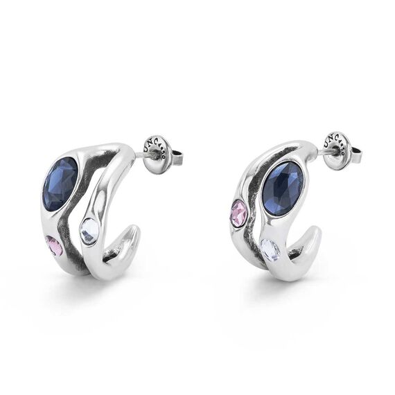 Серебряные серьги женские с кристаллами Сваровски UNOde50 Sunshine, изображение 2