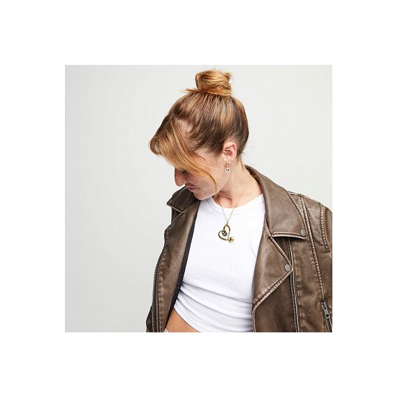 Золотое ожерелье с кристаллом Сваровски UNOde50 Ser Expresiva, изображение 4