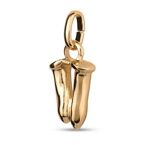 Золотая подвеска Буква V малая UNOde50, изображение 2
