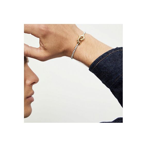 Серебряный браслет с золотым карабином UNOde50 Ser Inseparable, изображение 5