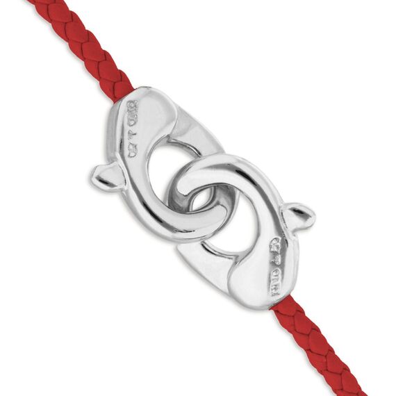 Кожаный браслет карабин с серебром UNOde50 Ser Inseparable, изображение 3