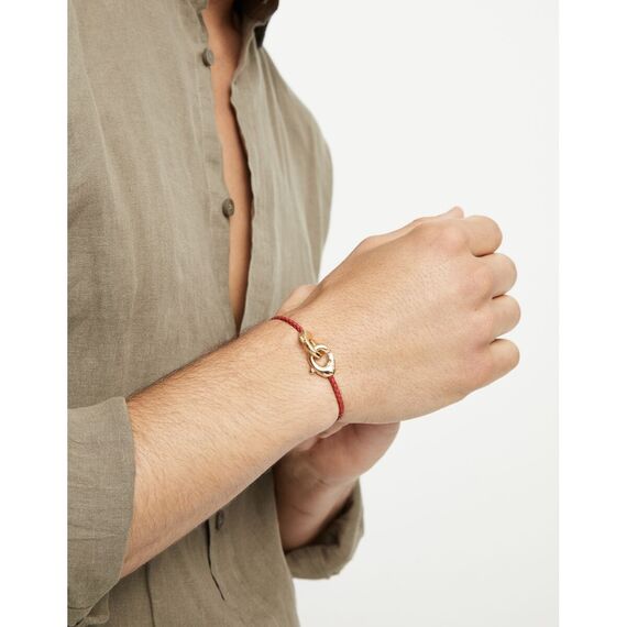 Кожаный браслет карабин с золотом UNOde50 Ser Inseparable, изображение 4