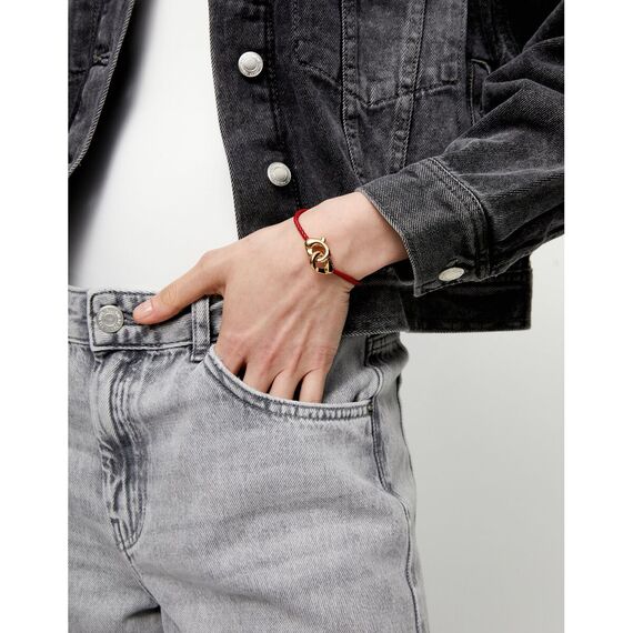 Кожаный браслет карабин с золотом UNOde50 Ser Inseparable, изображение 5