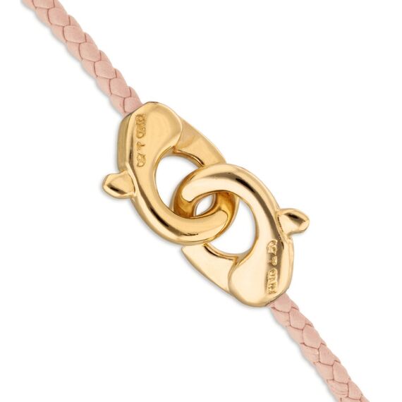 Кожаный браслет карабин с золотом UNOde50 Ser Inseparable, изображение 3