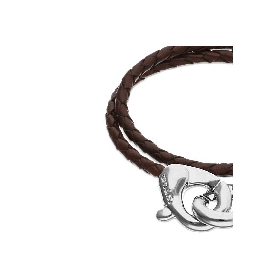 Кожаный браслет карабин с серебром UNOde50 Ser Inseparable, Размер (мм): 165, изображение 3