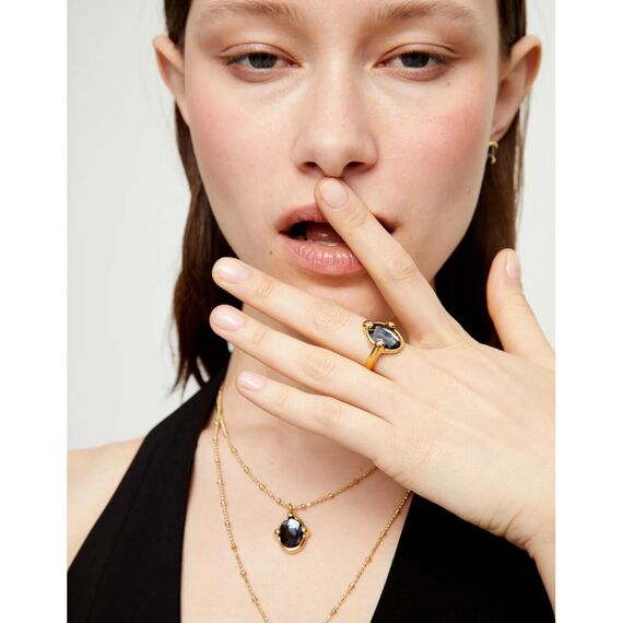 Золотое кольцо женское с кристаллом UNOde50 Ser Deslumbrante, Размер (мм): 16,3-16,7, изображение 4