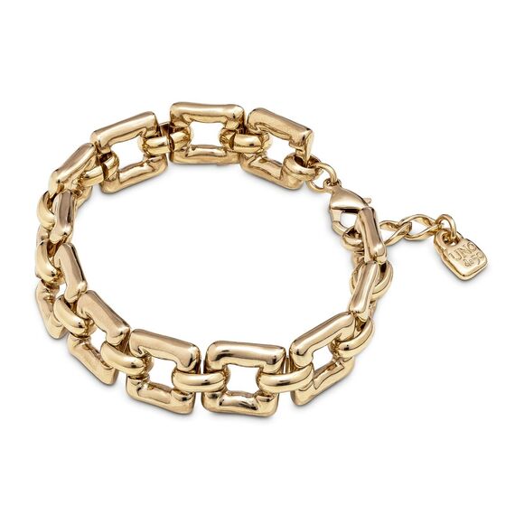 Золотой браслет женский с квадратными звеньями UNOde50 Femme Fatale, изображение 2