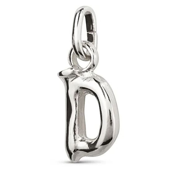 Серебряная подвеска Буква D малая UNOde50, изображение 2