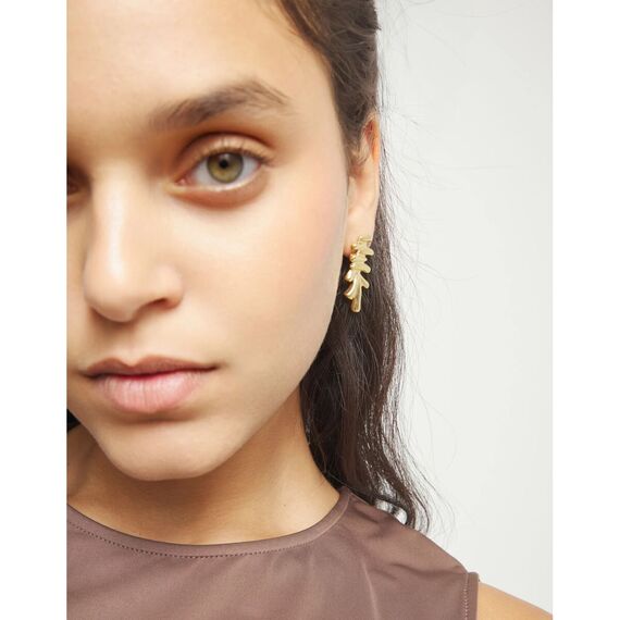 Золотые серьги женские UNOde50 Roots, изображение 4