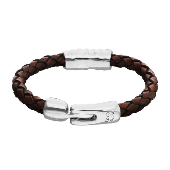 Кожаный браслет мужской с серебром UNOde50 Roots, Размер (мм): 180, изображение 3