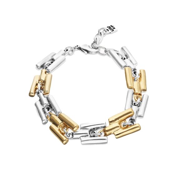 Серебряный браслет с золотыми звеньями UNOde50 Roots, Размер (мм): 165