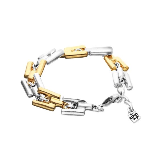 Серебряный браслет с золотыми звеньями UNOde50 Roots, Размер (мм): 165, изображение 2