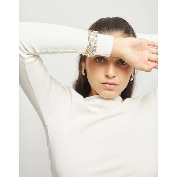 Серебряный браслет с золотыми звеньями UNOde50 Roots, Размер (мм): 165, изображение 5