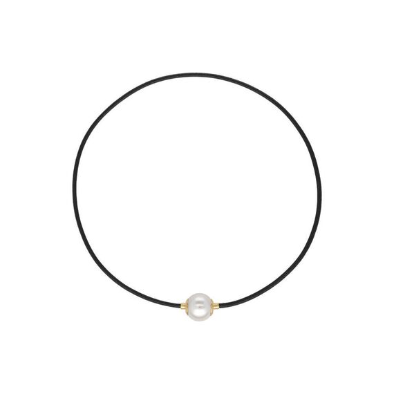 Кожаный колье женское с золотом Majorica Zindis, изображение 3